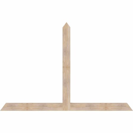 Ekena Millwork Portland Smooth Timber Gable Bracket, Douglas Fir, 96"W x 64"H x 3 1/2"D x 5 1/2"F, 16/12 Pitch GBW096X64X0406POR00SDF